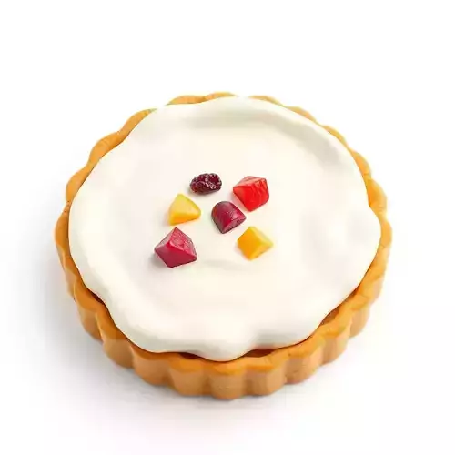 Delicious Cream Fruit Tart Model