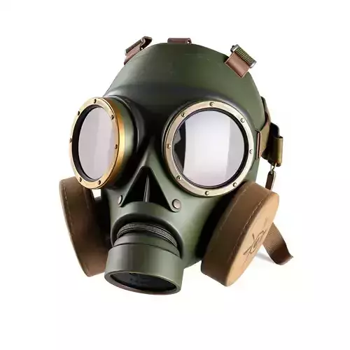 Worn Military Gas Mask