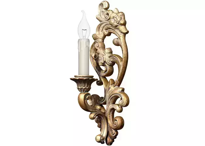 Gothic Victorian Antique Bronze Wall Lamp Sconce Candle Holder 