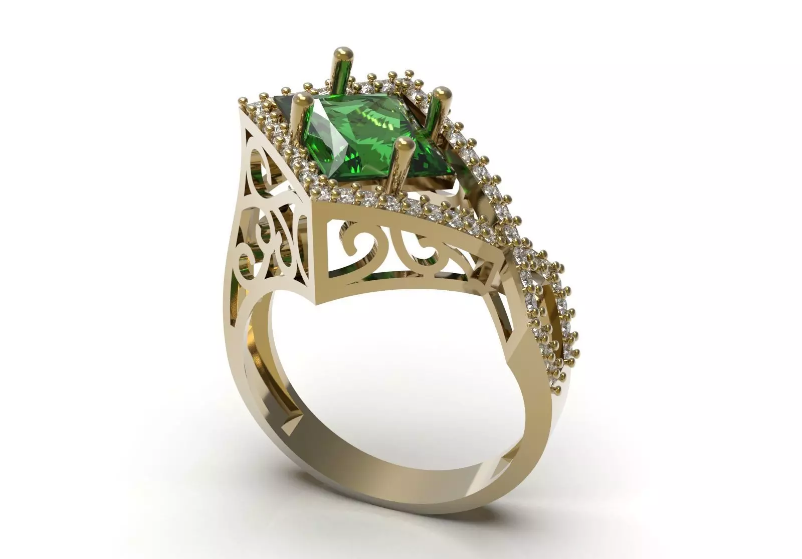 Womens Engagement Cocktail Ring model jr00301 3D print model