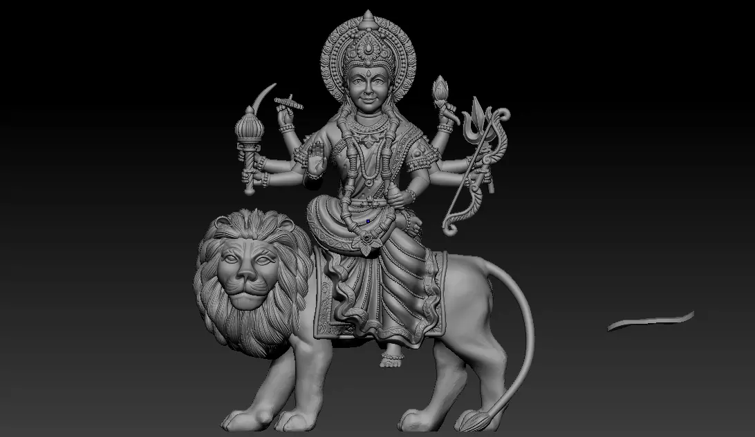 Durga mata stl model 3D print model