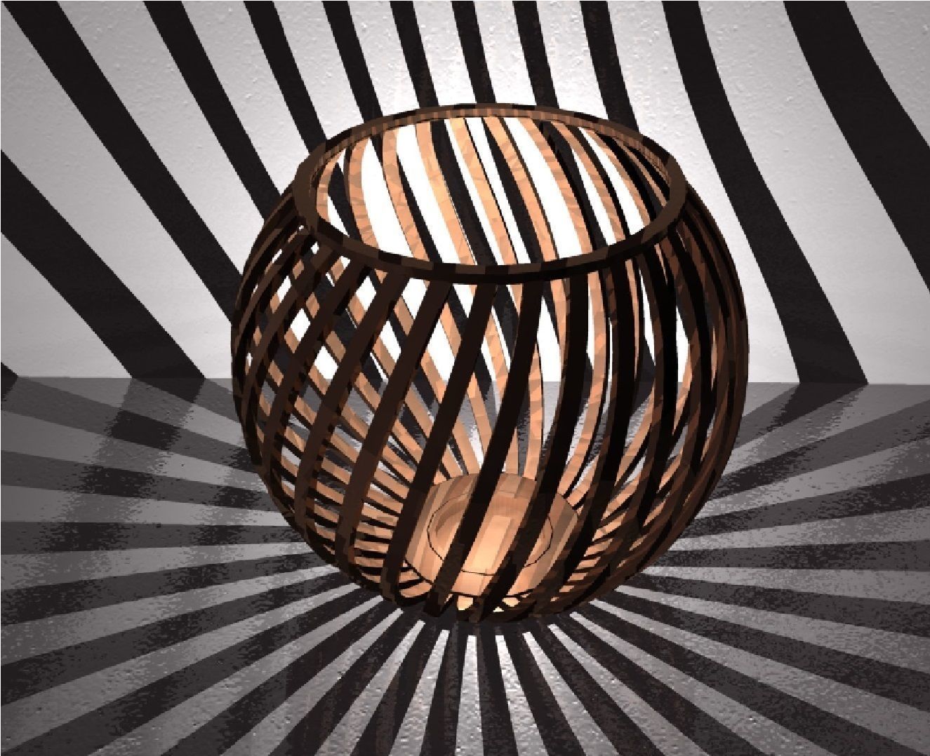 Candle support 3D print model_3