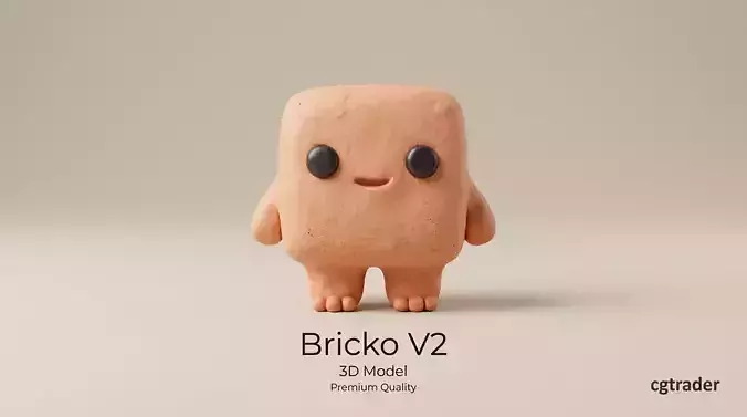 Bricko V2 Square Clay Style Creature Original Stylized Character
