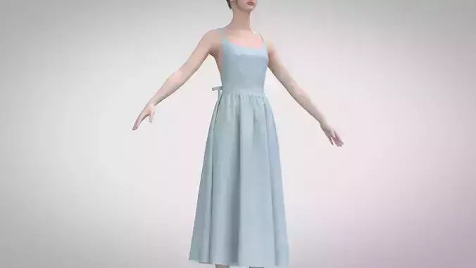 Gathered Skirt Dress