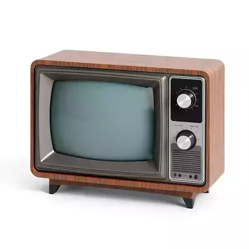 Vintage Retro Wooden TV Set
