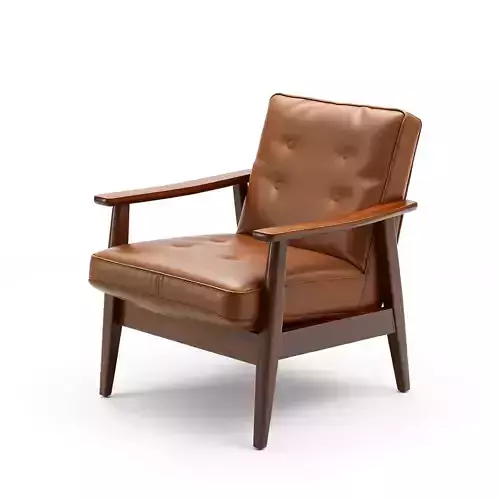 MidCentury Modern Leather Armchair