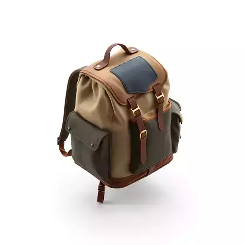 Vintage Canvas Leather Backpack Rucksack