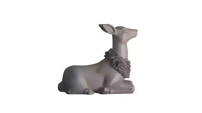 Mama Reindeer Sitting Figurine 