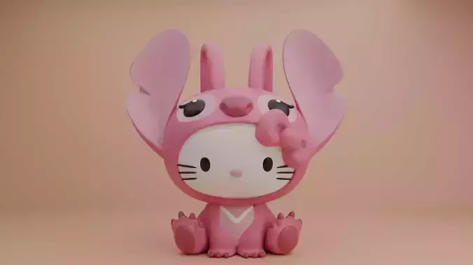 Pink stitch hello kitty 117