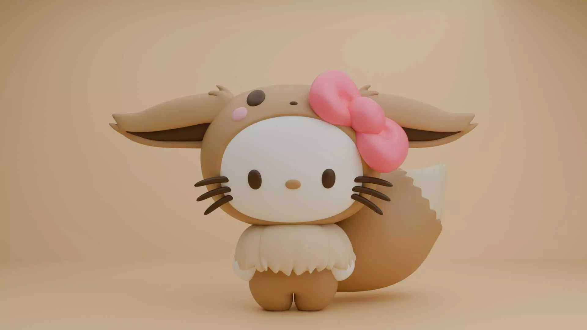 Pokemon eevee sanrio hello kitty 116 3D print model