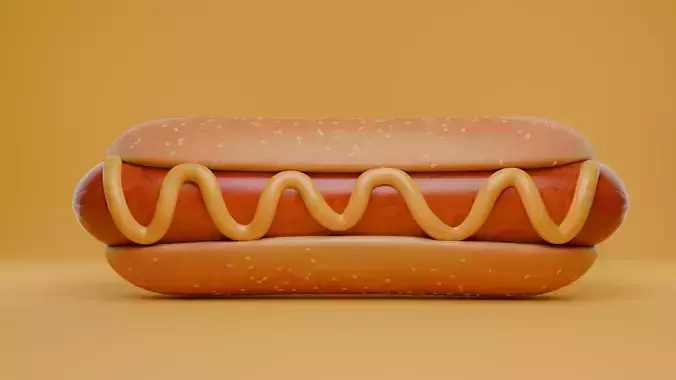 Stylized Hot Dog Cinematic Hotdog