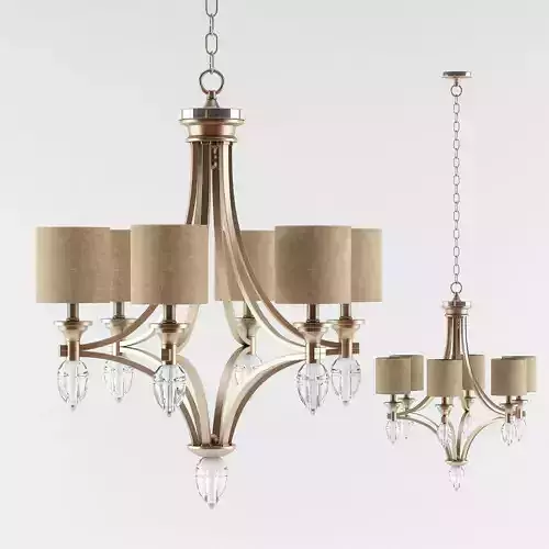 Currey and Company - Sebastian Chandelier Lighting 3D model