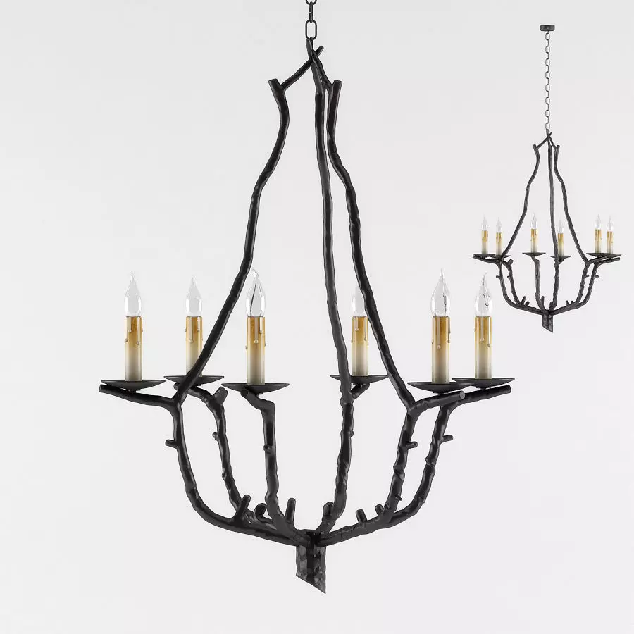 Currey and Company - Soothsayer Chandelier Lighting 3D model_0