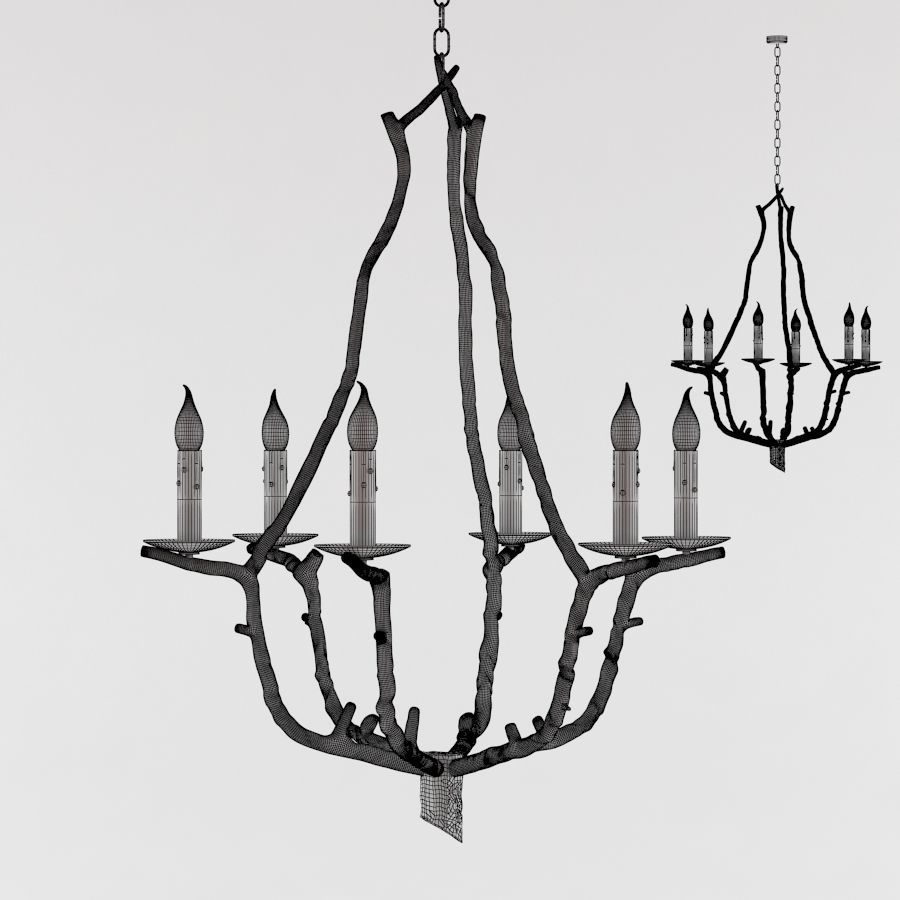Currey and Company - Soothsayer Chandelier Lighting 3D model_1