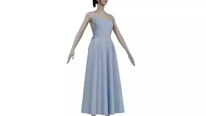 Style3D Gathered Skirt Dress