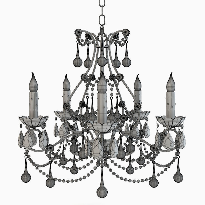 Currey and Company - Paramour Chandelier Lighting 3D model_1