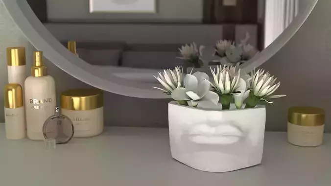 Michelangelo David lips decor Gypsum for 3D Print