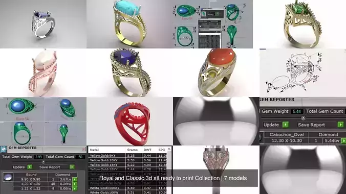 Royal and Classic 3d stl ready to print Collection