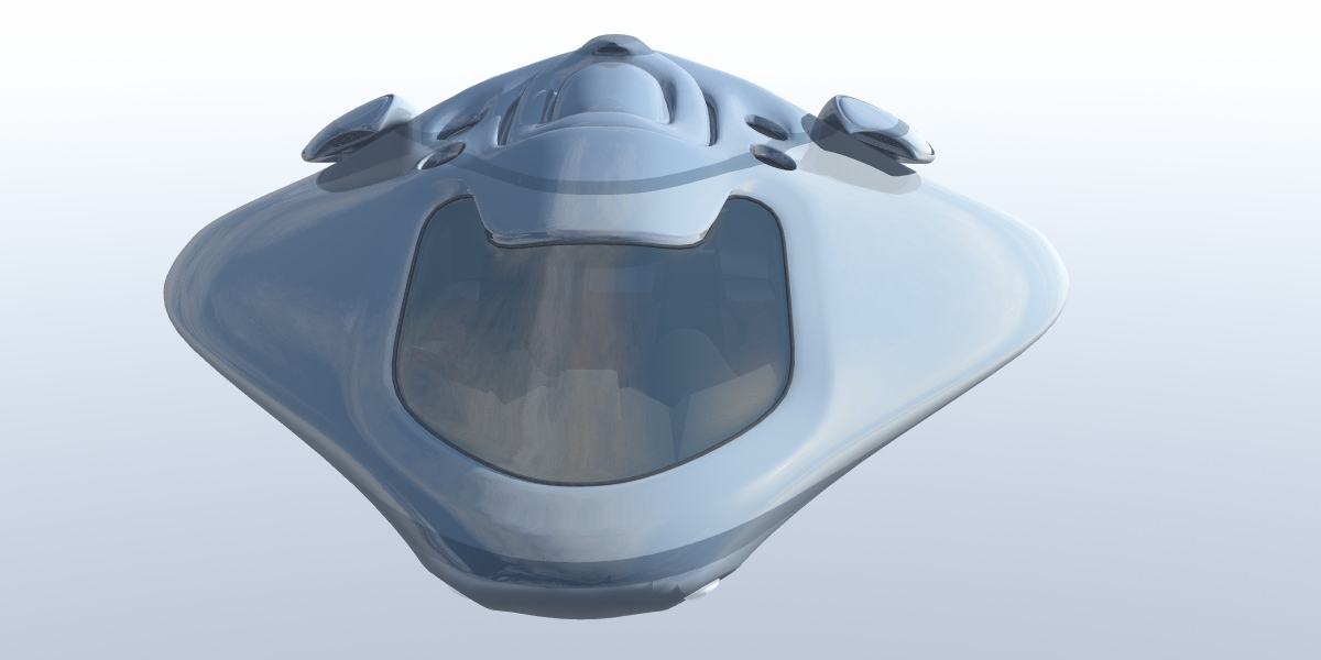 Hybrid Glyder Z-25 Spaceship 3D model_4