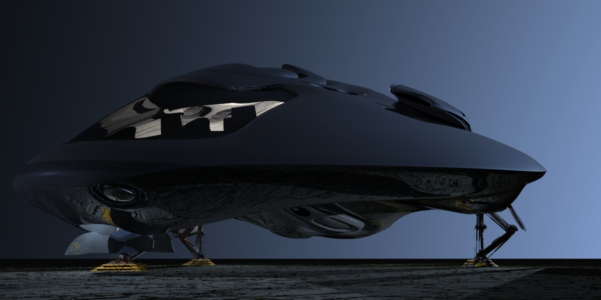 Hybrid Glyder Z-25 Spaceship 3D model_13