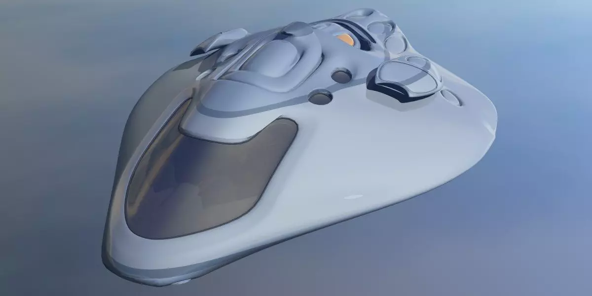 Hybrid Glyder Z-25 Spaceship 3D model_0
