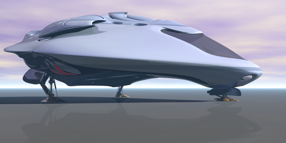 Hybrid Glyder Z-25 Spaceship 3D model_7