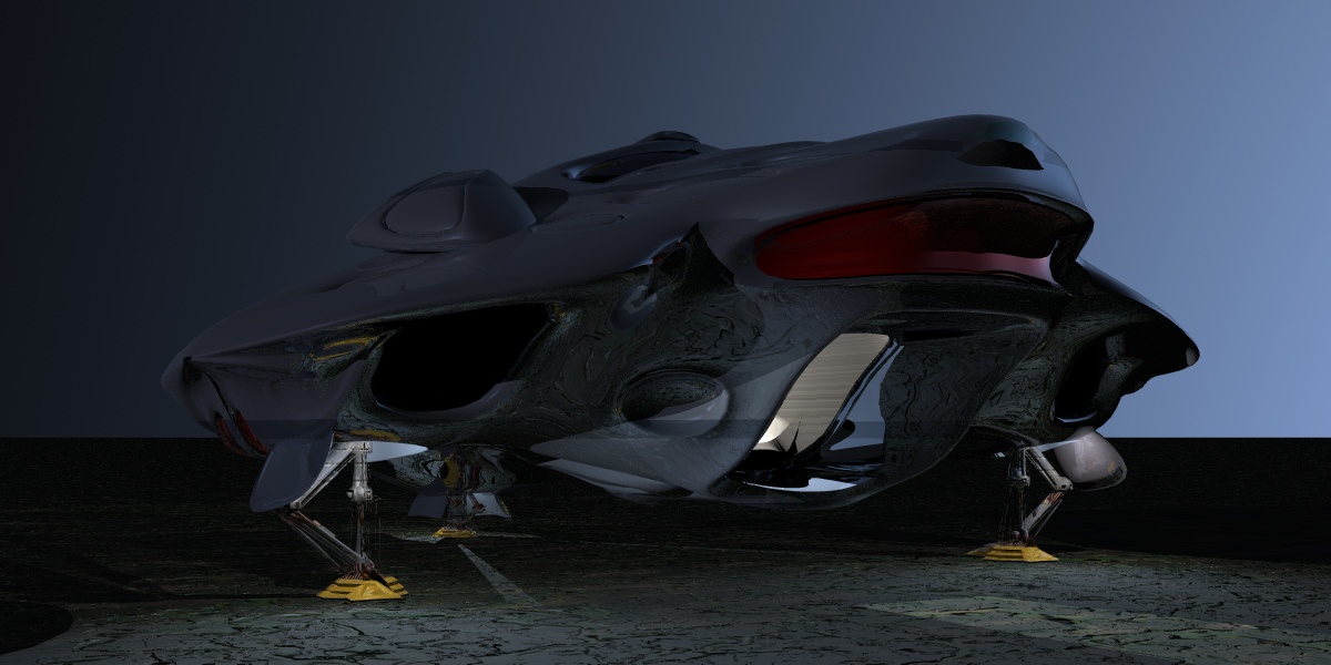 Hybrid Glyder Z-25 Spaceship 3D model_12