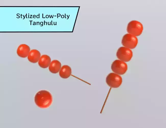 Stylized Low-Poly Tanghulu