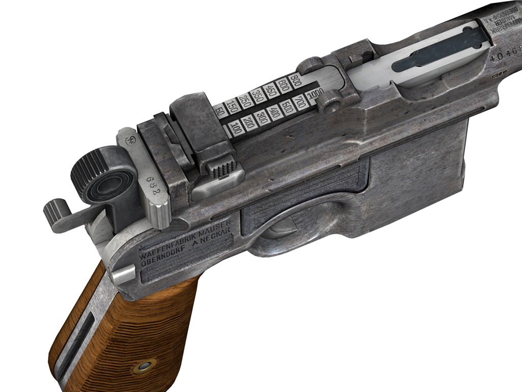 Mauser C96 Broomhandle  3D model_11