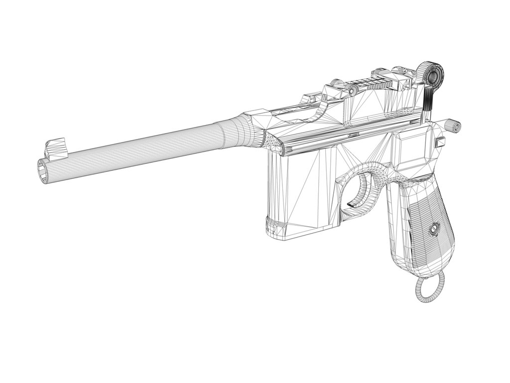 Mauser C96 Broomhandle  3D model_26
