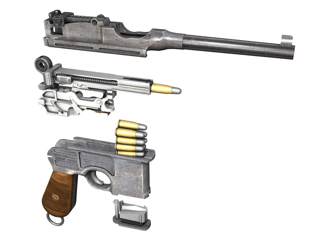 Mauser C96 Broomhandle  3D model_16