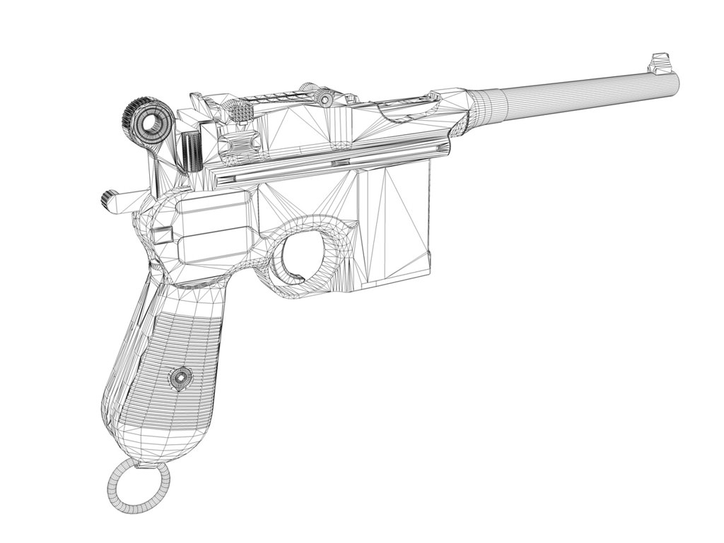 Mauser C96 Broomhandle  3D model_24