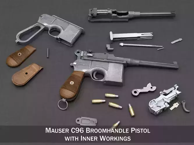 Mauser C96 Broomhandle  3D model