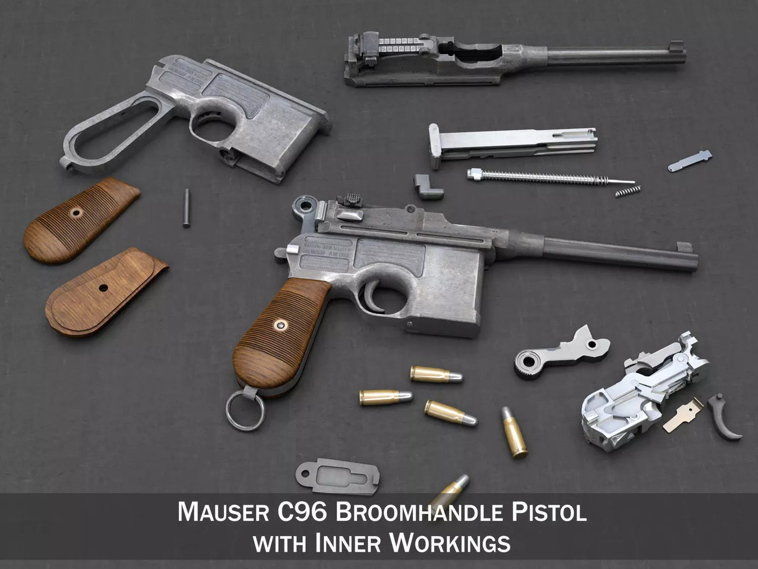 Mauser C96 Broomhandle  3D model_0