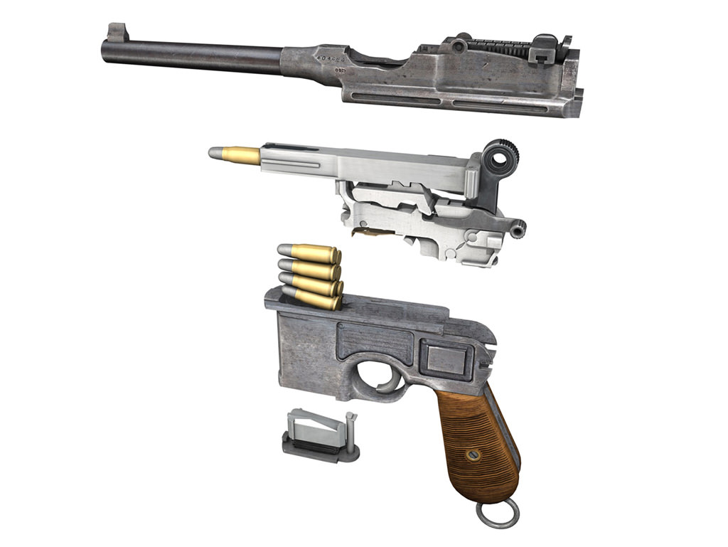 Mauser C96 Broomhandle  3D model_15