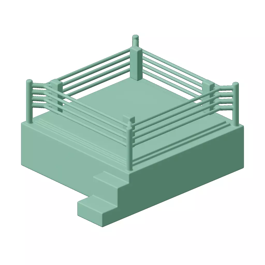Plastic Exquisite Boxing Ring Toy 3D model