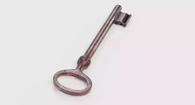 Key V2 - Rusty Hollow Barrel Skeleton Key 3D model