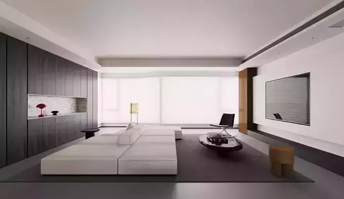 Minimalist Luxury Living Lounge
