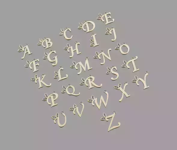 Diamond Initial Pendant