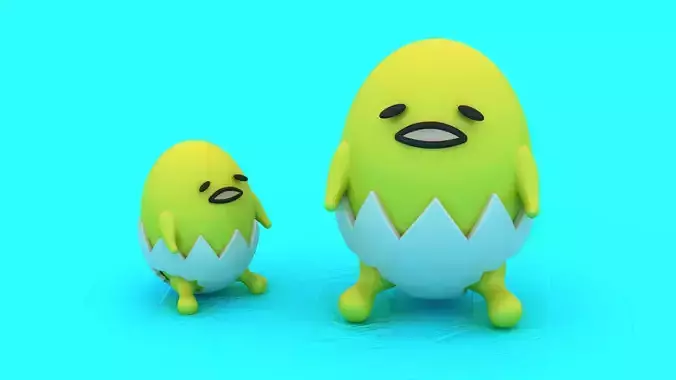 Cute Egg Duo Toy 3D Printable Model