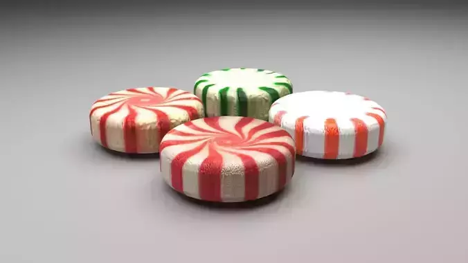 Peppermint Candies Set 3D model