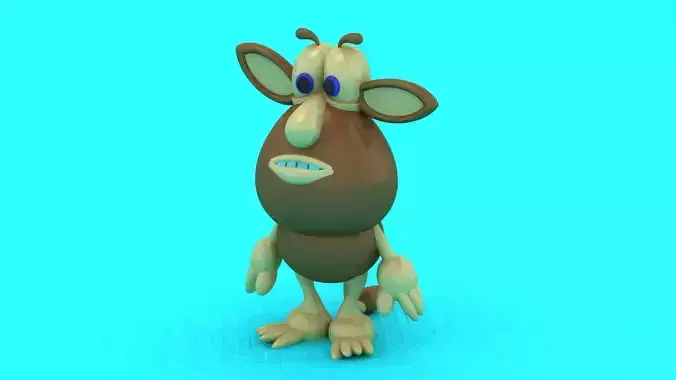 Brown Booba 2 Toy 3D Printable Model