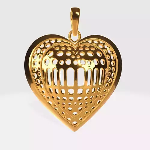 Modern Heart Pendant 9