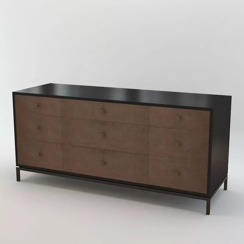 Black and Key - Woodrow Chest of Drawers 3D model_0