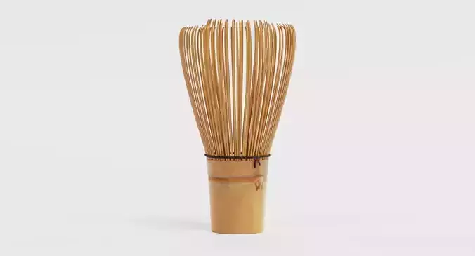 Matcha Whisk - Traditional Bamboo Chasen  3D model 2