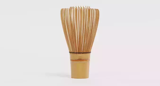Matcha Whisk - Traditional Bamboo Chasen  3D model 3