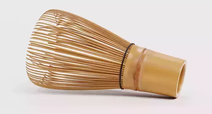 Matcha Whisk - Traditional Bamboo Chasen  3D model 7