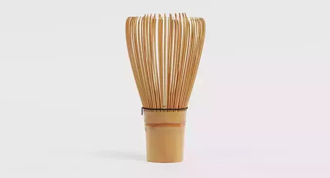 Matcha Whisk - Traditional Bamboo Chasen  3D model 4