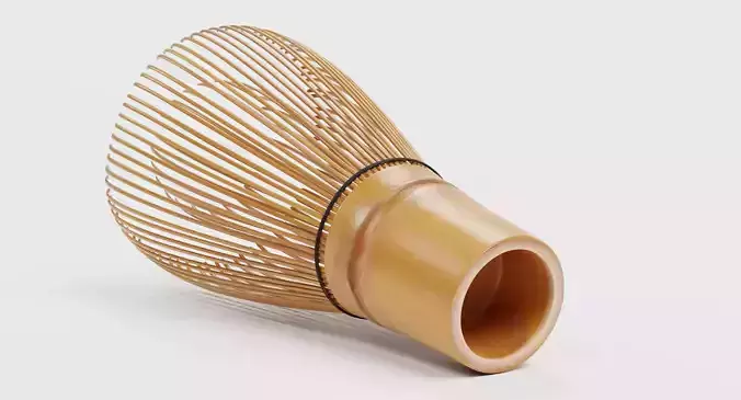 Matcha Whisk - Traditional Bamboo Chasen  3D model 6
