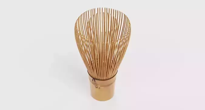 Matcha Whisk - Traditional Bamboo Chasen  3D model 5